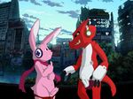  bigger_version_at_the_source clothing colored cutemon digimon duo furfit male male/male muskie penis precum shoutmon underwear 