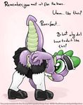  anthro clothing crossdressing cub dragon earth_pony english_text equine flaccid friendship_is_magic horse maid maid_uniform male mammal my_little_pony nipples penis pony scalie small_penis smudge_proof solo spike_(mlp) text uncut young 