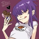  1girl :p :q basketball bellybutton candy chocolate eyeshadow flat_chest food gorillaz grey_eyes heart licking looking_at_viewer lowres makeup manhands naughty naughty_face noodle noodle_(gorillaz) noodles oekaki short_hair simple_background smile solo tempt temptation tomboy tongue tongue_out 