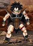  absurdres alien armband armor black_hair dragon_ball dragon_ball_z highres long_hair male_focus raditz scouter solo spiked_hair tail thigh_strap very_long_hair 