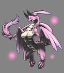  2015 breasts claws dragon female hi_res horn kemono looking_at_viewer mammal nipples nude open_mouth scalie solo wings 