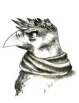  2015 arkomeda avian beak bird eagle feathers gryphon scarf sketch solo 