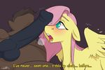  2015 animal_genitalia balls blush breath brown_hair cobalt_snow dialogue drooling duo earth_pony english_text equine erection fatalfox female feral fluttershy_(mlp) friendship_is_magic hair heavy_breathing horse horsecock long_hair looking_at_penis male male/female mammal motion_lines my_little_pony open_mouth pegasus penis penis_on_face pink_hair plain_background pony precum saliva text tongue wings 