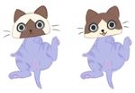  blush cat duo feline felyne fur helmet mammal monster_hunter nya plump_labia purple_fur pussy video_games 