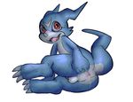  after_sex anus balls butt cum danjen digimon drooling male saliva solo unknown_artist veemon 