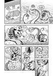  anthro avian bath bird blush comic drunk duo feline female feral flower kung_fu_panda mammal master_tigress master_viper monochrome plant reptile scalie snake stripes tiger towel water zenmigawa 