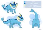  2015 anus ass_up backsack balls bent_over blue_eyes bracelet butt eeveelution feral fully_sheathed jewelry kyoushiro male model_sheet nintendo plain_background pok&eacute;mon presenting presenting_hindquarters raised_tail sheath signature solo vaporeon video_games white_background 