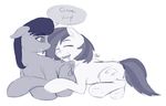  cutie_mark drooling duo english_text equine eyes_closed female friendship_is_magic hair half-closed_eyes horse mammal monochrome my_little_pony northernsprint octavia_(mlp) open_mouth plain_background pony saliva sleeping teeth text tongue two_tone_hair vinyl_scratch_(mlp) white_background 