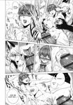  &lt;3 anthro black_and_white breast_grab breasts canine censored comic cum english_text female fox hi_res human human_on_anthro humanoid_penis interspecies jyoka male male/female mammal monochrome penis text 