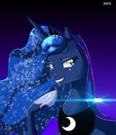  2015 absurd_res equine female feral friendship_is_magic hair hi_res horn long_hair mammal my_little_pony princess_luna_(mlp) skyline19 solo winged_unicorn wings 