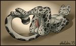  2015 anthro balls bdsm bondage bound butt cat ekbellatrix feline fur kieran leopard male mammal nude paws penis snow_leopard solo spots 