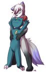  anthro canine couple cub cuddling cute duo male mammal maverick_skye nintendo nude pok&eacute;mon sneasel snofu video_games young 