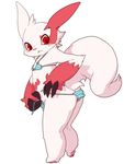  bikini bra clothing fundoshi fur higoro kemono nintendo pok&eacute;mon red_eyes swimsuit underwear video_games white_fur zangoose 