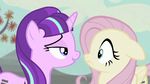  2015 animated blush duo equine female female/female fluttershy_(mlp) friendship_is_magic horn kissing mammal my_little_pony starlight_glimmer_(mlp) superedit surprise unicorn 
