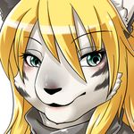  blonde_hair blue_eyes ehime_mikan feline female hair kemono mammal tiger 