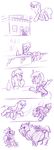  abs berry_punch_(mlp) bulk_biceps_(mlp) changeling cutie_mark doctor_whooves_(mlp) duo equine eyes_closed fangs female friendship_is_magic half-closed_eyes horn horse inside lyra_heartstrings_(mlp) male mammal monochrome moonlitbrush_(artist) my_little_pony open_mouth outside plain_background pony sketch smile teeth white_background wings 