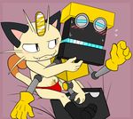  bbulala clothing cubot duo machine male male/male mechanical meowth nintendo pok&eacute;mon robot sonic_(series) underwear video_games 