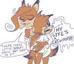  bubsy crying duo english_text feline intersex lynx male mammal sqrlyjack tears text 