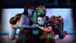  3d alien animated balls commander_shepard erection group group_sex human jack_(mass_effect) krogan licking lordaardvark mammal mass_effect oral penis sex threesome tongue tongue_out urdnot_wrex video_games 