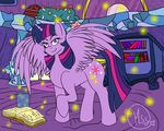  book equine female feral friendship_is_magic horn mammal manestream_studios my_little_pony solo twilight_sparkle_(mlp) winged_unicorn wings 