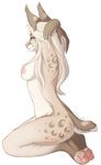  breasts feline female hindpaw kneeling lynx mammal nude paws side_boob solo venerit 