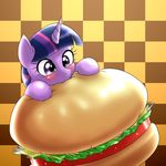  2015 behind-space burger cute equine female feral food friendship_is_magic horn mammal my_little_pony twilight_sparkle_(mlp) unicorn 