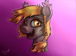  2015 bat_pony blonde_hair equine female friendship_is_magic fur hair horse long_hair looking_at_viewer mammal my_little_pony n-prophet open_mouth pony ponytail simple_background smile solo teeth tongue 