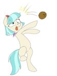  2015 blue_eyes blue_hair coco_pommel_(mlp) coconut derp_eyes equine female friendship_is_magic hair horse mammal my_little_pony mysteryfanboy718 plain_background pony solo tongue tongue_out two_tone_hair white_background 