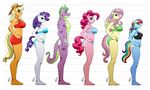  2015 aged_up anthro anthrofied applejack_(mlp) barefoot blonde_hair blue_eyes bra bulge clothing cowboy_hat cutie_mark dragon earth_pony equine eyeshadow female fluttershy_(mlp) freckles friendship_is_magic green_eyes group hair hand_on_hip hat horn horse humanoid_feet long_hair looking_at_viewer makeup male mammal multicolored_hair my_little_pony panties pegasus pia-sama pink_hair pinkie_pie_(mlp) plantigrade pony purple_hair rainbow_dash_(mlp) rainbow_hair rarity_(mlp) scalie smile spike_(mlp) underwear unicorn wings 