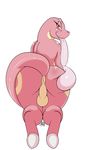  anthro anus back balls blush butt half-closed_eyes hi_res kingbeast lickitung long_tongue looking_at_viewer looking_back male nintendo nude orange_eyes plain_background pok&eacute;mon presenting presenting_hindquarters smile solo teeth tongue tongue_out video_games white_background 