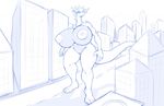  big_breasts big_butt breasts butt city female giant huge_breasts kaijumi lugia macro nintendo pok&eacute;mon pussy skyscraper standing thick_thighs video_games voluptuous wide_hips wyntersun 
