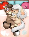  bed blush canine cat cuddling dog feline flower hug mammal mei momo navel nude pillow plant princesky pussy raccoon 