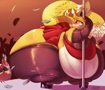  big_butt blush butt canine chubby crossdressing fox huge_butt hyper hyper_butt mammal mole obese overweight presenting trinity-fate62 