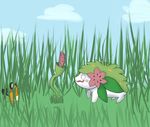  ambiguous_gender dedenne flower nintendo piebunny plant pok&eacute;mon shaymin tall_grass video_games 