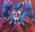  anal anus balls butt claws digimon feet first_person_view guilmon invalid_tag licking lizardlars male male/male oral penis rimming scalie sex spread_legs spreading tongue tongue_out uncut veemon zeta-haru 