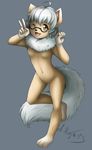  anthro canine cat catninja13 cub dog eyewear feline glasses mammal millicent navel nude pussy young 