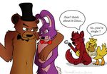  animalemotionstudios anthro avian bear bird bonnie_(fnaf) bow canine chica_(fnaf) chicken english_text eye_to_eye fail female five_nights_at_freddy&#039;s fox foxy_(fnaf) freddy_(fnaf) group hook lagomorph male mammal rabbit text video_games words 