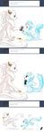  2015 ambiguous_gender ask_blog asphagnum blue_hair cellphone claws dragon english_text feathers feral fur furred_dragon green_eyes greyskee hair iphone mammal official_art patch_(character) paws phone text tumblr white_fur wings 