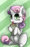  absurd_res cub cute equine female friendship_is_magic hi_res horn mammal milkshake my_little_pony poisindoodles sweetie_belle_(mlp) unicorn young 