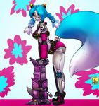  bent_over breasts butt fox_tail foxeye_(character) invalid_tag jinx league_of_legends machine mechanical robot shia video_games 