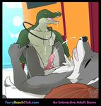  anthro canine crocodile cum furrybeachclub game_(disambiguation) invalid_tag knot lying male male/male mammal missionary_position mm on_back reptile scalie sex 