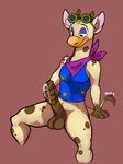  animal_crossing animal_genitalia anthro balls bottomless clothed clothing giraffe gracie_(animal_crossing) half-dressed horsecock kayla-na male mammal masturbation nintendo penis solo video_games 