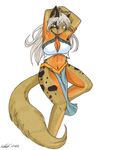  anthro armband cairo cat clothed clothing feline female fur hair invalid_tag koshkio loincloth long_hair looking_at_viewer mammal reptile scalie sitting snake solo 