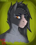  bust equine headshot horse hybridfication male mammal one_eye_closed piercing smile wink 