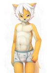  annoyed boxer_briefs bulge canine clothing digital_media_(artwork) fox looking_at_viewer male mammal navel ruugiaruu shaded standing teenager toned underwear young 