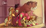  2015 aiko_stable anal anal_penetration animal_genitalia apple_bloom_(mlp) applejack_(mlp) balls big_macintosh_(mlp) bisexual blonde_hair blush braeburn_(mlp) brother brown_hair clothing cowboy_hat cub cum cum_in_ass cum_inside cutie_mark earth_pony equine eyes_closed female feral freckles friendship_is_magic group group_sex hair hat hay horse horsecock incest inside long_hair lying male male/female male/male mammal my_little_pony on_back open_mouth oral penetration penis pony red_hair sex sibling sister size_difference tongue troubleshoes_(mlp) two_tone_hair young 