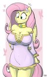  2015 anthro big_breasts breasts cleavage clothed clothing equine female fluttershy_(mlp) friendship_is_magic mammal my_little_pony pegasus solo strangerdanger wings 