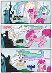  ball_gag bound changeling comic dialogue earth_pony english_text equine eyes_closed female feral friendship_is_magic gag gagged group hair horn horse mammal multicolored_hair my_little_pony open_mouth pink_hair pinkie_pie_(mlp) pony princess_celestia_(mlp) purple_eyes queen_chrysalis_(mlp) shrabby text throw vore winged_unicorn wings 