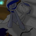  arms_behind_back bed blue_fur blue_hair cowgirl_position cutie_mark datte-before-dawn duo equine eyes_closed fan_character female fur hair horse inside male male/female mammal my_little_pony on_top open_mouth pillow pony sex two_tone_hair white_fur 
