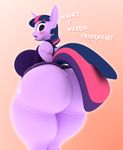  2015 3d ? anthro anthrofied big_breasts big_butt black_eyes blue_hair blush breasts butt clothing cutie_mark english_text equine female friendship_is_magic hair horn horse huge_breasts huge_butt long_hair looking_back looking_down mammal my_little_pony open_mouth pink_hair pink_skin pony purple_hair shirt skirt solo sparkbox standing text thick_thighs twilight_sparkle_(mlp) unicorn wide_hips winged_unicorn wings 